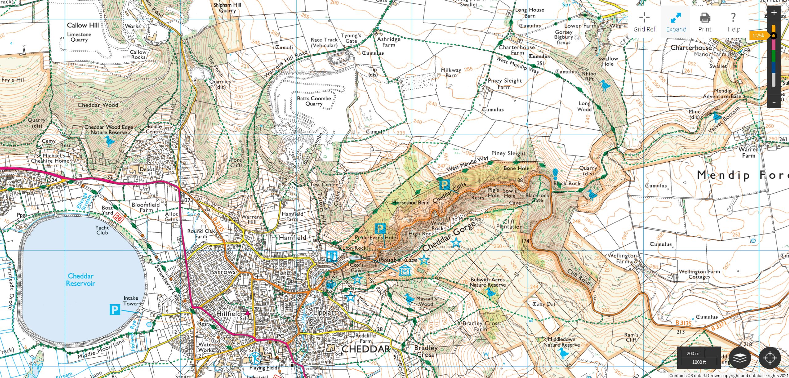 Cheddar Walk Map Cheddar Gorge Circular Walk BVMEM